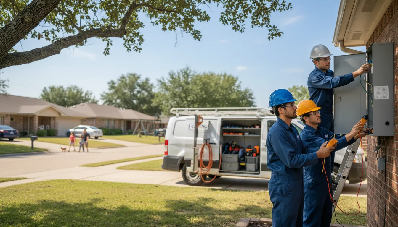 Certified electrician providing emergency electrical services in Newton, TX